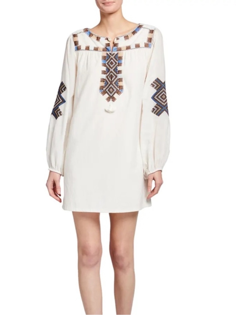 Figue Embroidered Tunic Dress